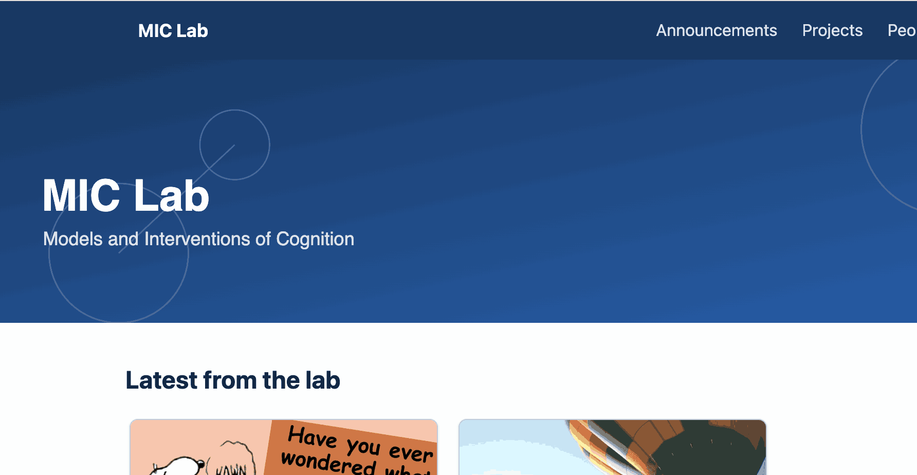 Welcome to the new lab website